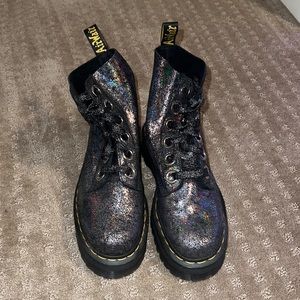 Soft leather platform Doc Martin boots